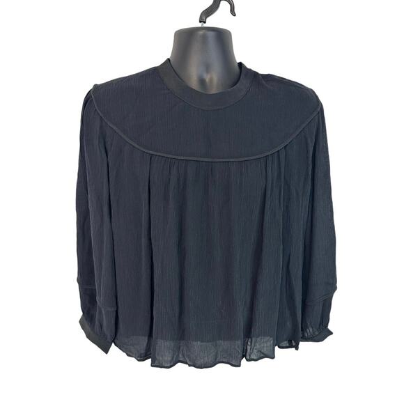 Amour Vert Tops - Amour Vert Silk Blouse Longsleeve Top Lightweight Black Size Large